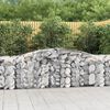 vidaXL Arched Gabion Baskets 5 pcs 400x50x80/100 cm Galvanised Iron