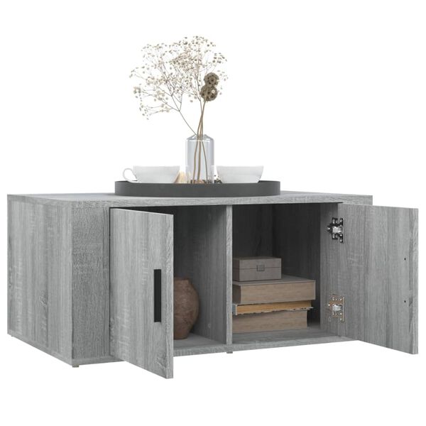 vidaXL Coffee Table Grey Sonoma 80x50x36 cm Engineered Wood