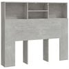 vidaXL Headboard Cabinet Concrete Grey 120x19x103.5 cm