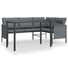 vidaXL 2 Piece Garden Dining Set Anthracite Steel