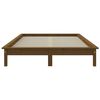 vidaXL Bed Frame without Mattress Honey Brown Double Solid Wood