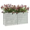 vidaXL Garden Raised Bed 160x40x77 cm Galvanized Steel Silver