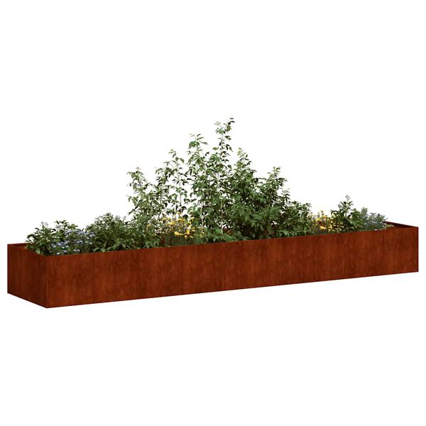 vidaXL Planter Rusty 360x80x40 cm Weathering Steel