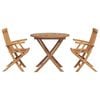 vidaXL Garden Dining Set 3 pcs Brown Solid Acacia Wood