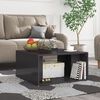 vidaXL Coffee Tables 4 pcs High Gloss Grey 33x33x33 cm Engineered Wood
