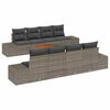 vidaXL Garden Sofa Set 9 pcs Grey Poly Rattan