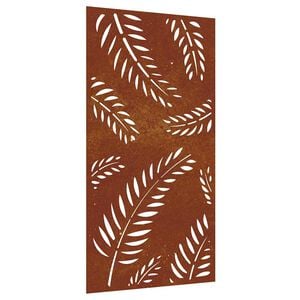 vidaXL Garden Wall Decoration 105x55 cm Corten Steel Leaf Design