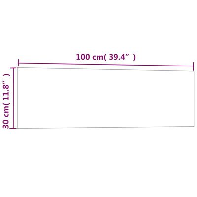 vidaXL Wall-mounted Magnetic Board White 100x30 cm Tempered Glass