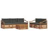vidaXL Outdoor Sofa Set 6 pcs Natural and Anthracite
