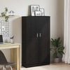 vidaXL Book Cabinet Black Oak 82.5 x 30.5 x 150 cm Engineered Wood