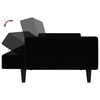 vidaXL 2-Seater Sofa Bed Black Velvet