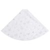 vidaXL Luxury Christmas Tree Skirt White 150 cm Faux Fur