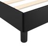 vidaXL Bed Frame without Mattress Black Double Faux Leather