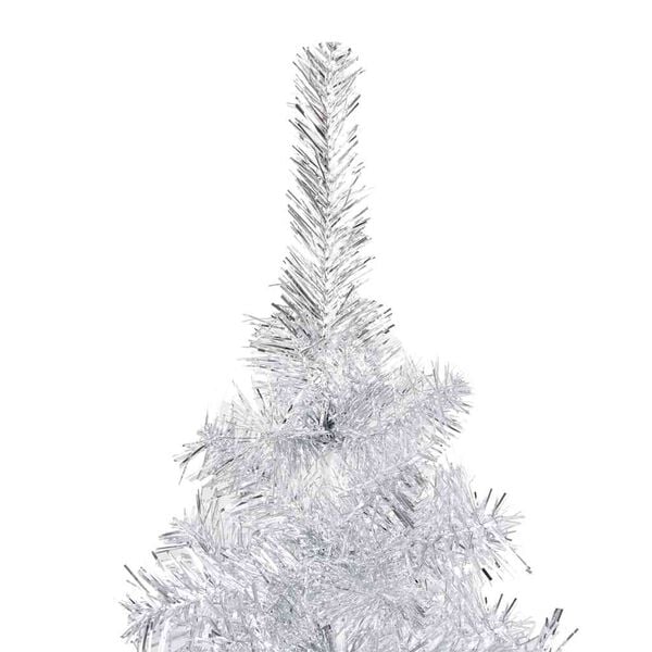 vidaXL Artificial Pre-lit Christmas Tree with Ball Set Silver 150 cm PET
