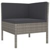 vidaXL 2 Piece Garden Lounge Set with Cushions Poly Rattan Grey