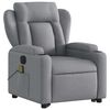 vidaXL Electric Stand up Massage Recliner Chair Light Grey Fabric