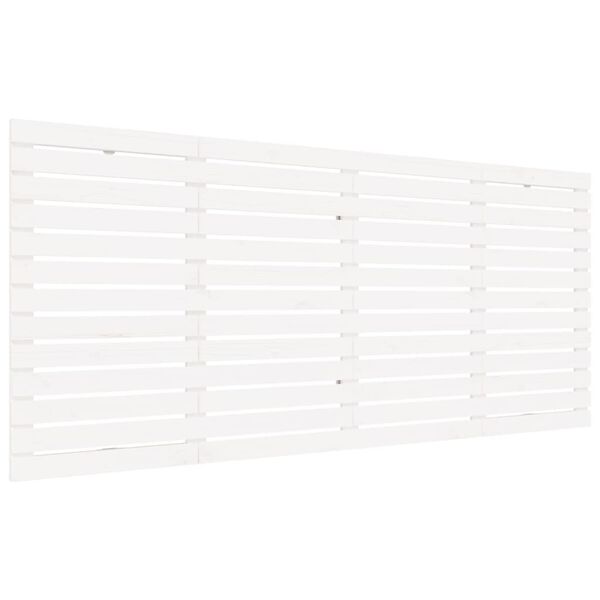 vidaXL Wall Headboard White 186x3x91.5 cm Solid Wood Pine