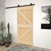 vidaXL Sliding Door with Hardware Set 90x210 cm Solid Pine Wood