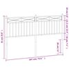 vidaXL Metal Replace Headboard Black 180 cm