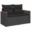vidaXL Garden Sofa Set with Cushion 12 pcs Black Poly Rattan