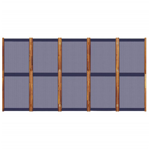 vidaXL 5-Panel Room Divider Dark Blue 350x180 cm