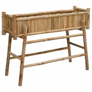 vidaXL Garden Planter with Holder Natural 100 x 38 x 74 cm Bamboo