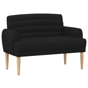 vidaXL Loveseat with Button Tufted Black 116 x 67 x 80 cm Fabric