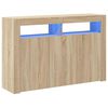 vidaXL Sideboard with LED Lights Sonoma Oak 115.5x30x75 cm
