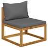 vidaXL 4 Piece Garden Lounge Set with Cushion Solid Acacia Wood