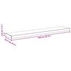vidaXL Floating Wall Shelves 2 pcs Grey 120x23.5x3.8 cm MDF