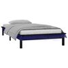 vidaXL LED Bed Frame without Mattress Black 90x190 cm Single Single Solid Wood
