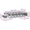 vidaXL 17 Piece Garden Dining Set with Cushions Grey Poly Rattan