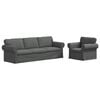 vidaXL Sofa 2 pcs Dark Grey