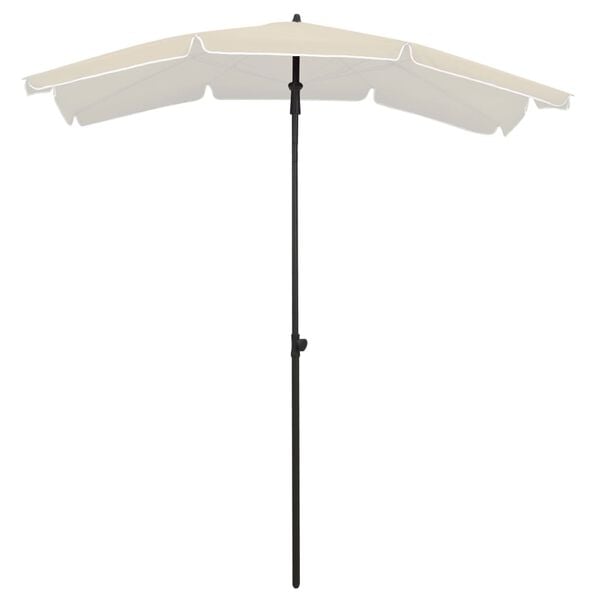 vidaXL Garden Parasol with Pole 200x130 cm Sand