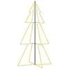 vidaXL Christmas Cone Tree | Warm White | Metal, LED Lights | Large
