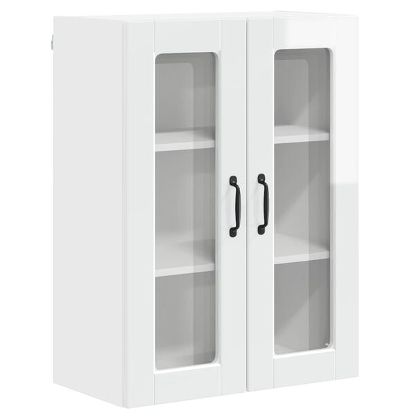 vidaXL Kitchen Cabinet with Shelf High Gloss White 60 x 31 x 80 cm