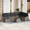 vidaXL Sofa Set with Cushion 8 pcs Poly Rattan