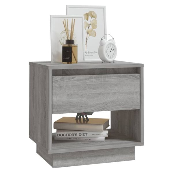 vidaXL Bedside Cabinets 2 pcs Grey Sonoma 45x34x44 cm Engineered Wood