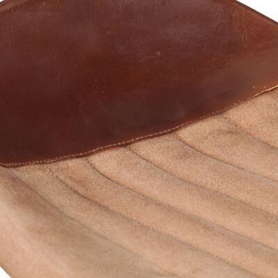 vidaXL Bar Stools 4 pcs Brown Real Leather