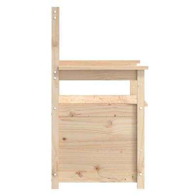 vidaXL Bench 112.5x51.5x96.5 cm Solid Wood Pine