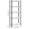vidaXL 5-Layer Storage Shelf Blue Steel&Engineered Wood