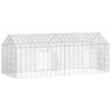 vidaXL Rabbit Cage Silver 200 x 78 x 78 cm Galvanised Steel