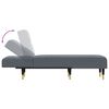 vidaXL Chaise Longue Dark Grey Velvet