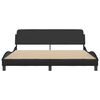 vidaXL Bed Frame "Dover" Black 180x200 cm King Faux Leather