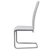 vidaXL Cantilever Dining Chairs 2 pcs White Faux Leather