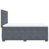 vidaXL Box Spring Bed with Mattress Dark Grey Double Velvet