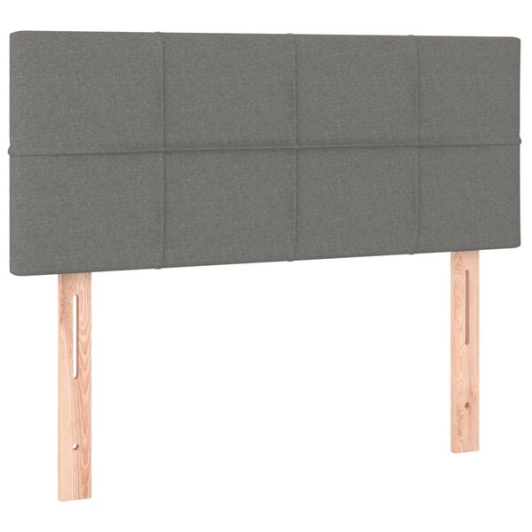 vidaXL LED Headboard Dark Grey 100 cm Fabric