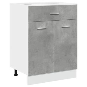 vidaXL Drawer Bottom Cabinet "Lyon" Concrete Grey 60x46x81.5 cm