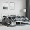 vidaXL Metal Bed Frame without Mattress with Headboard White 180x200cm