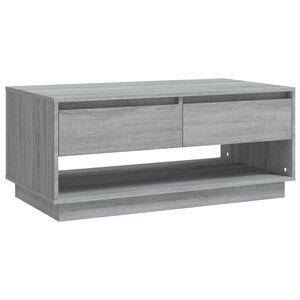 vidaXL Coffee Table Grey Sonoma 102.5x55x44 cm Engineered Wood